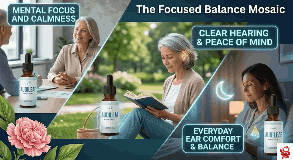 AudiLeaf benefits for mental focus clear hearing and ear comfort